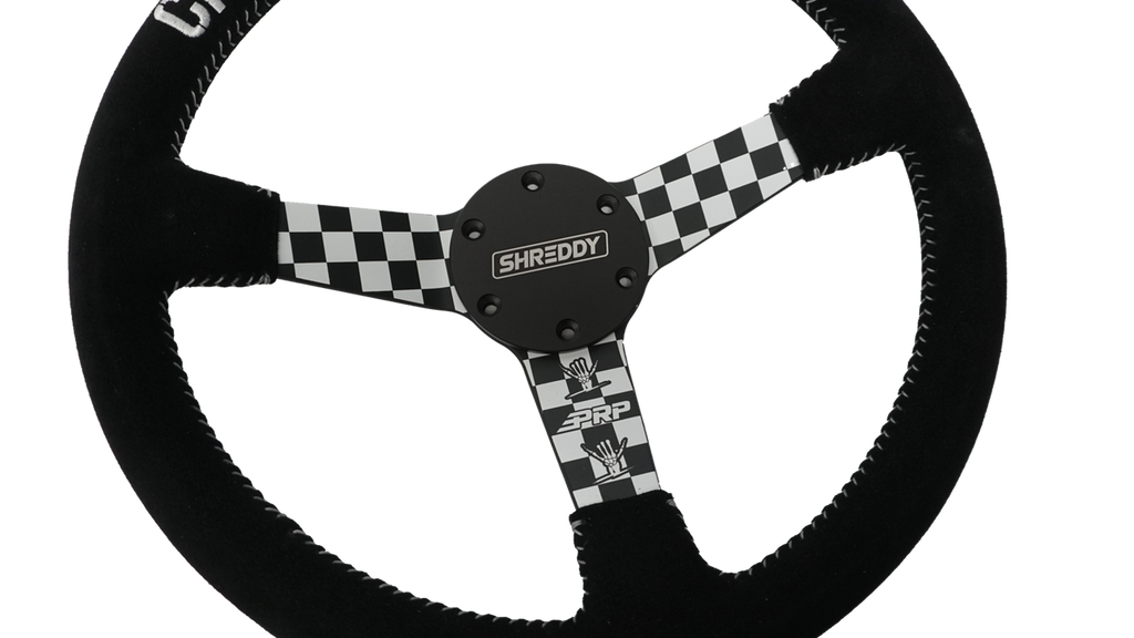 PRP X Shreddy Checkered Steering Wheel, Deep Dish