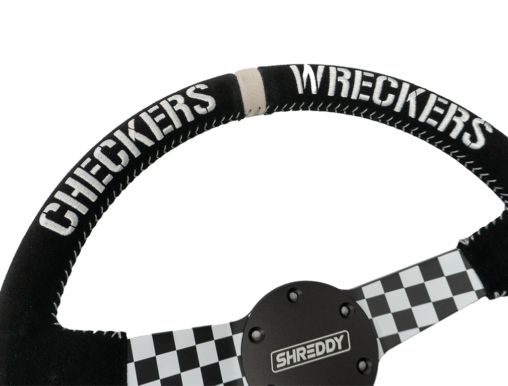 PRP X Shreddy Checkered Steering Wheel, Deep Dish