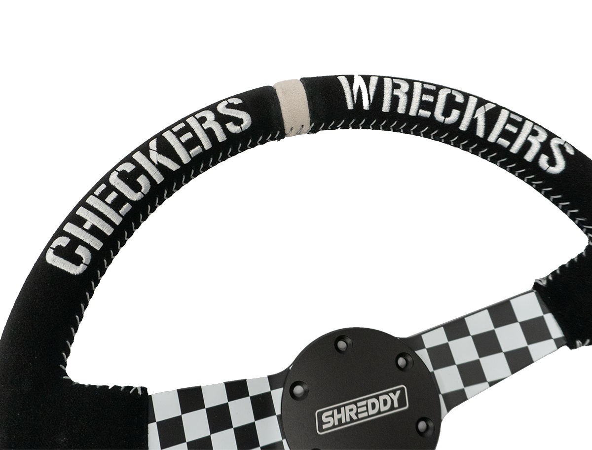 PRP X Shreddy Checkered Steering Wheel, Deep Dish