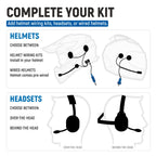 Kawasaki Teryx4 and Teryx5 H2 Complete Communication Kit with Bluetooth Intercom and 2-Way Radio