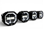 6 Light U-Con Interlocking Off Road LED Pod With Amber or White DRL Running Light