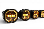 9 Light U-Con Interlocking Off Road LED Pod With Amber or White DRL Running Light