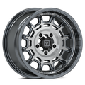 V17 15X8 +10MM 5X114.3 BRUSHED GUNMETAL by Valor Offroad