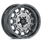 V17 15X8 +10MM 5X114.3 BRUSHED GUNMETAL
