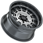 V17 15X8 +10MM 5X114.3 BRUSHED GUNMETAL
