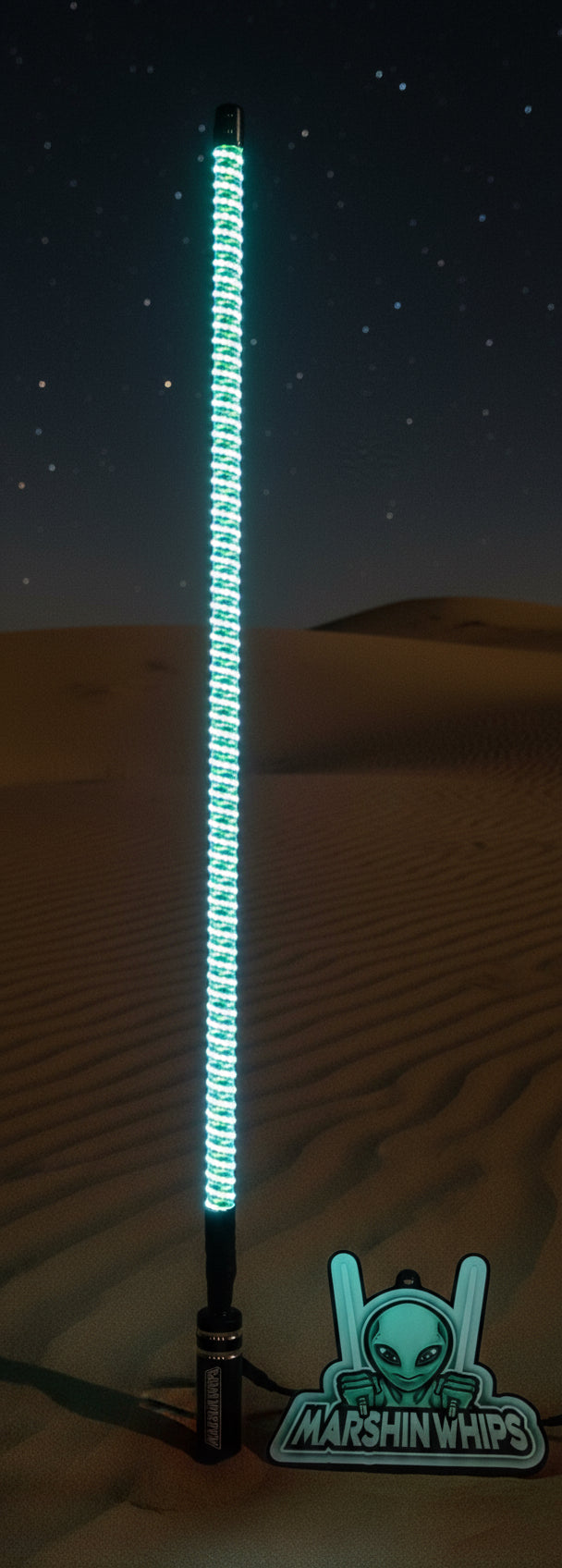 Marshin Whips V2 Black Out LED Whip | Single Stealth Off-Road Light - view 2