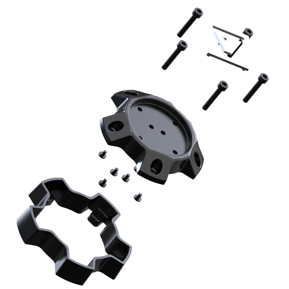 VCAP2 CAP RISER SATIN BLACK - ABS