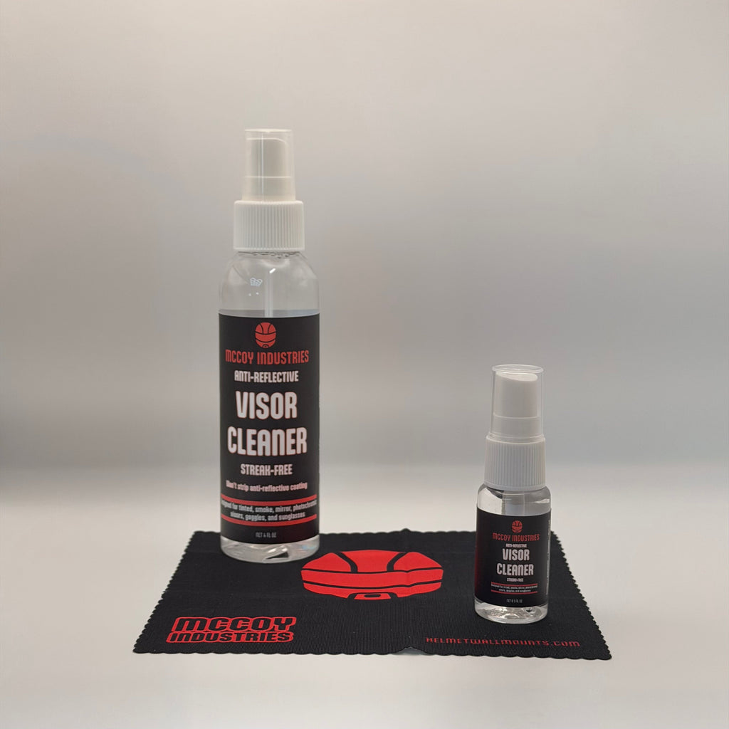 Visor Cleaner- Streak-Free, Safe on Tinted & Coated Visors (Microfiber Included)