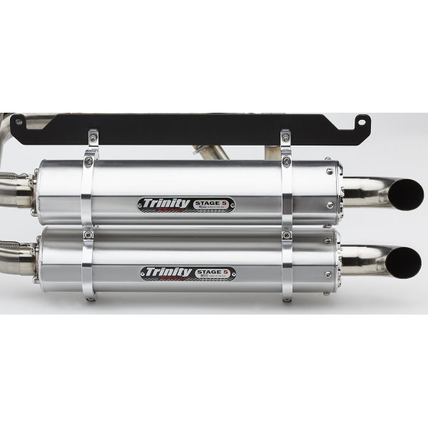 Honda Talon Slip On Exhaust - Brushed Aluminum image 0