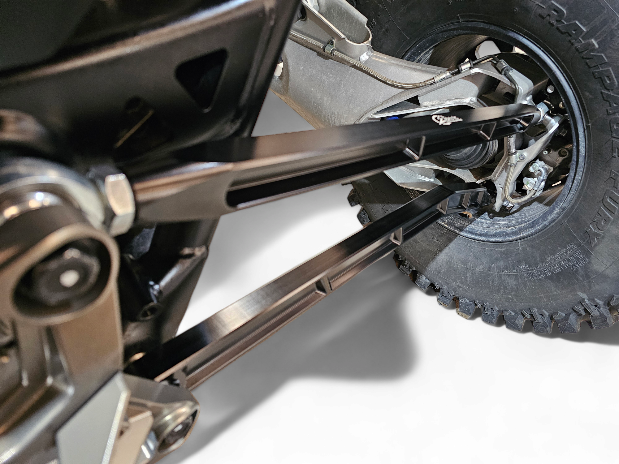 Polaris RZR Pro R, Pro S, Turbo R High Clearance Radius Rods in Black Finish image 11