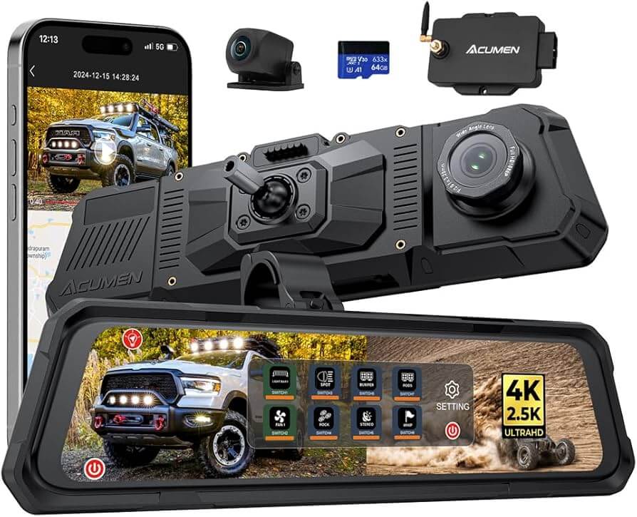 Acument Front/ Rearview mirror switch control system by Marshin Whips