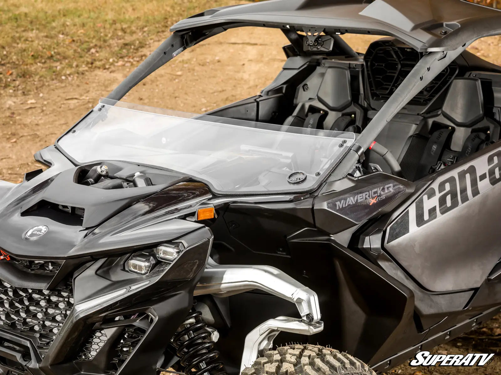 Can-Am Maverick R Scratch-Resistant Half Windshield - Superatv image 2