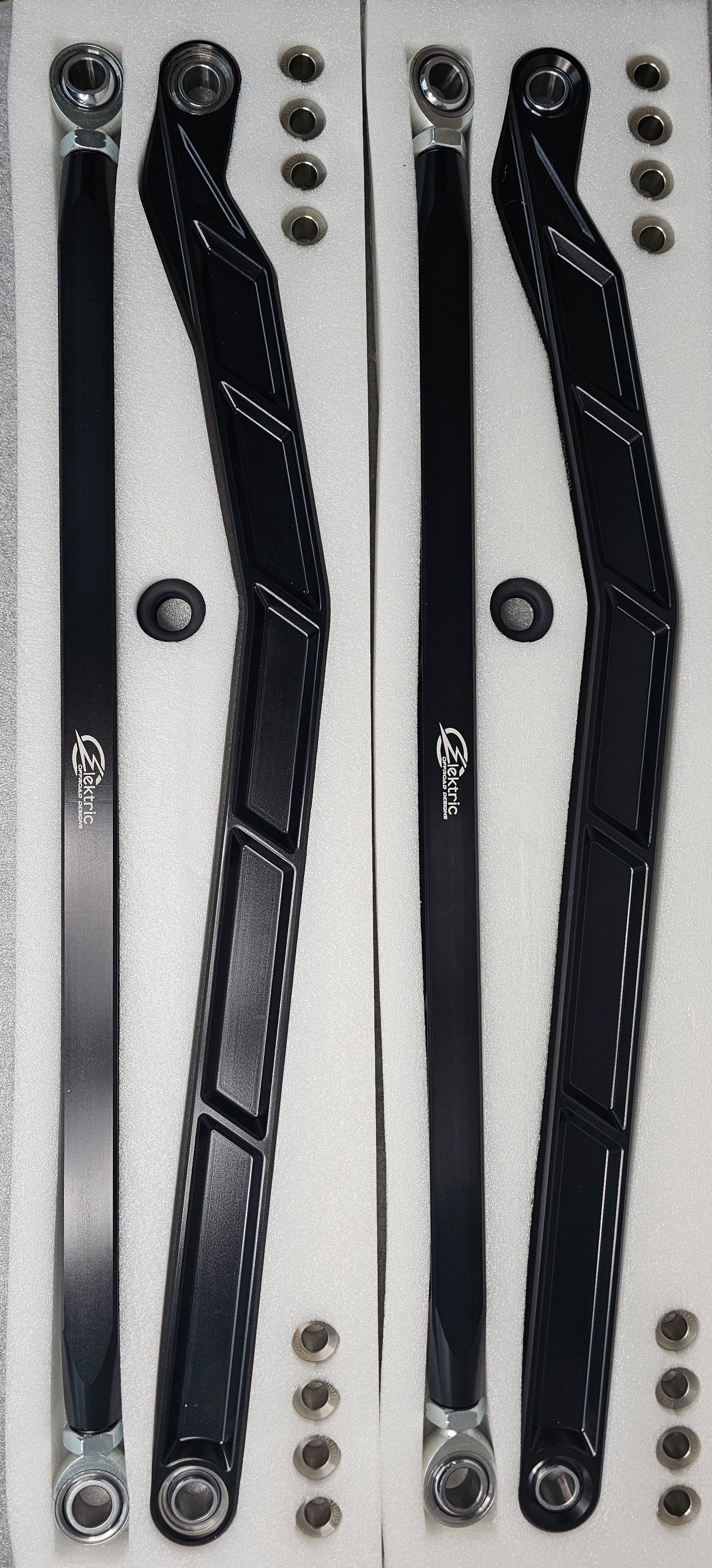Polaris RZR Pro R, Pro S, Turbo R High Clearance Radius Rods in Black Finish image 1