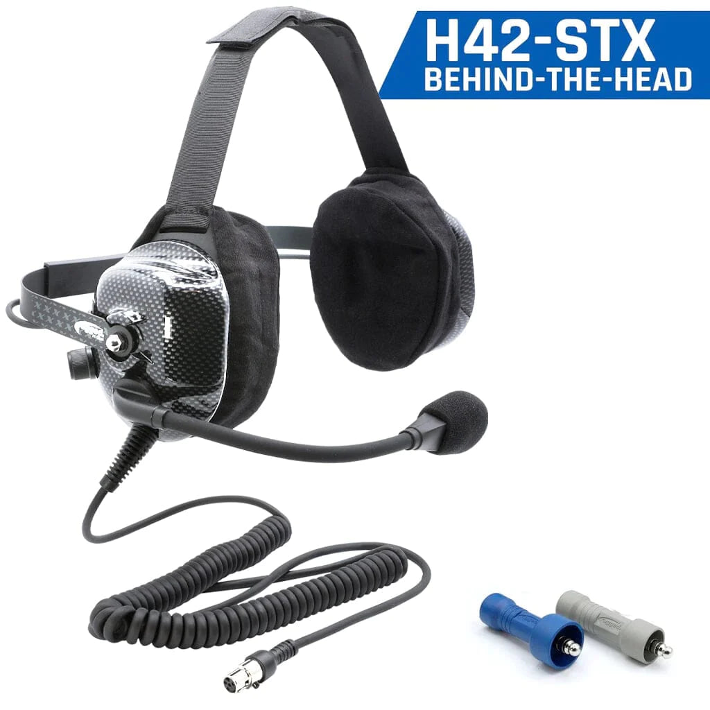 H42 Ultimate Behind The Head (Bth) Headset For Intercoms - Carbon Fiber image 0