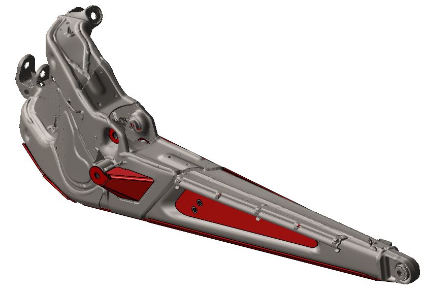 Can-Am Maverick R Trailing Arm Weld-In Gusset Kit image 1