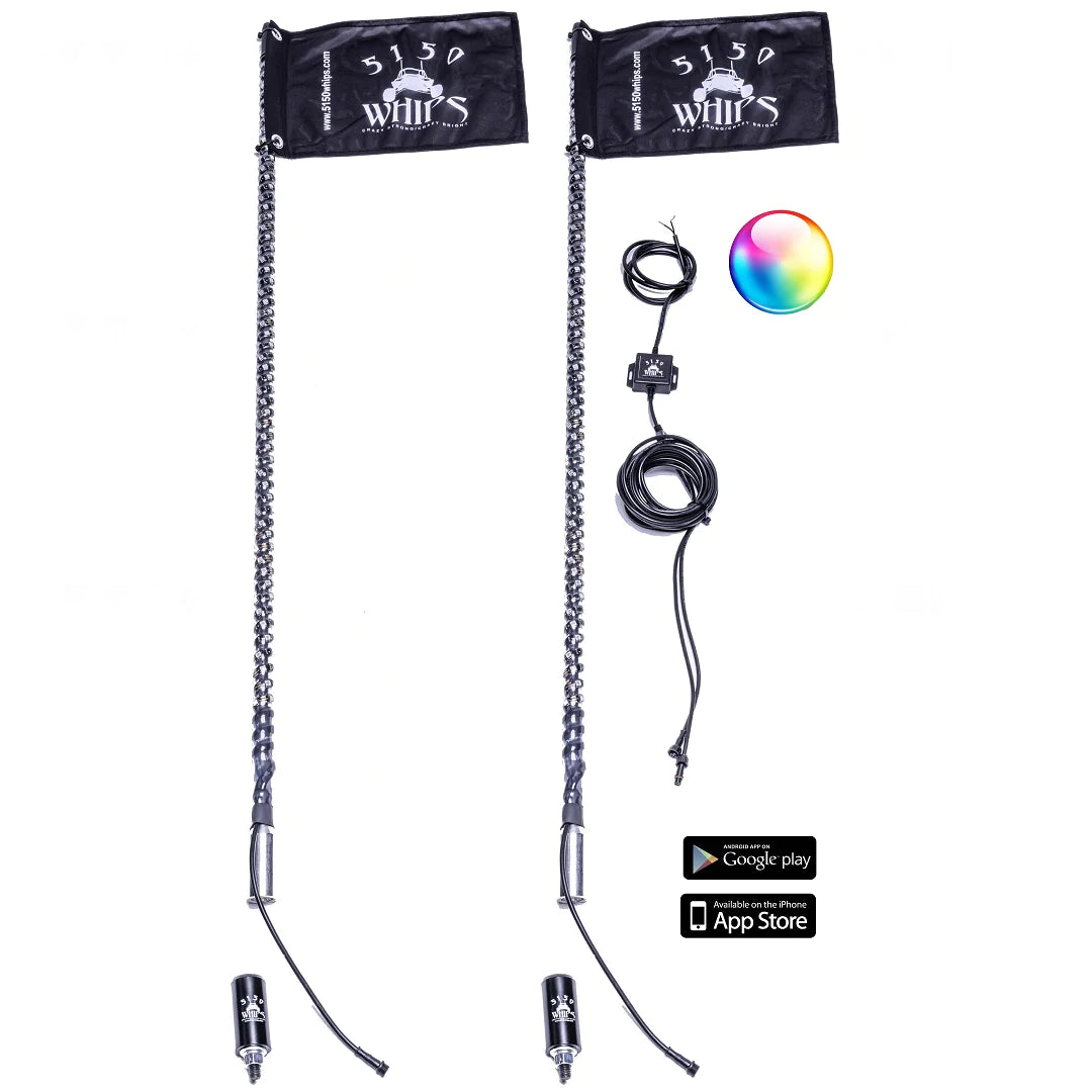 2X 187 Led Whips (1 Pair) - 5150 image 0