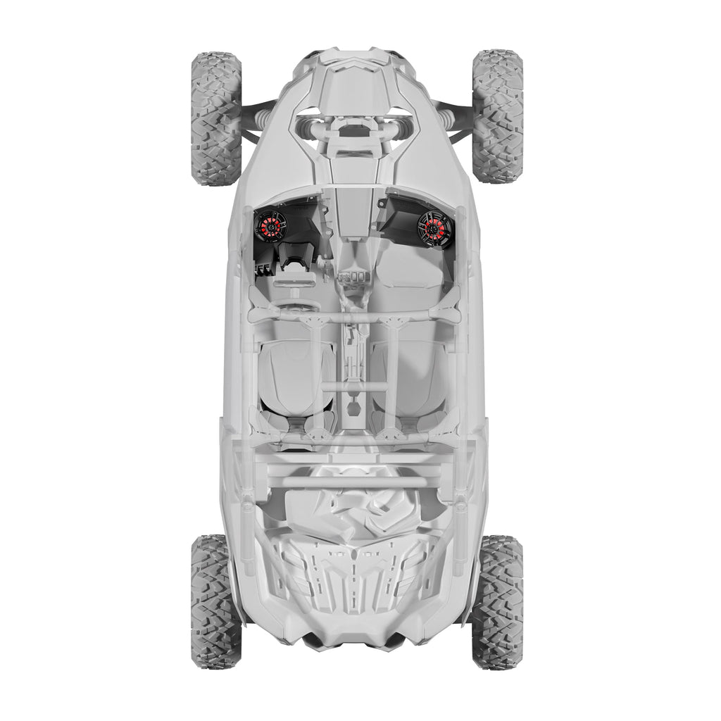Can-Am Maverick X3 Dashboard Panel Loaded with NXL-IQ 6.5" 2-Way Coaxial Marine Speakers and Digital LED Lights