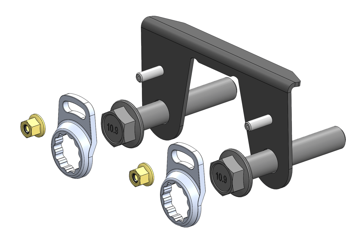 SPL Can-Am Maverick R Lower A-Arm Rear Bolt Retainer Kit