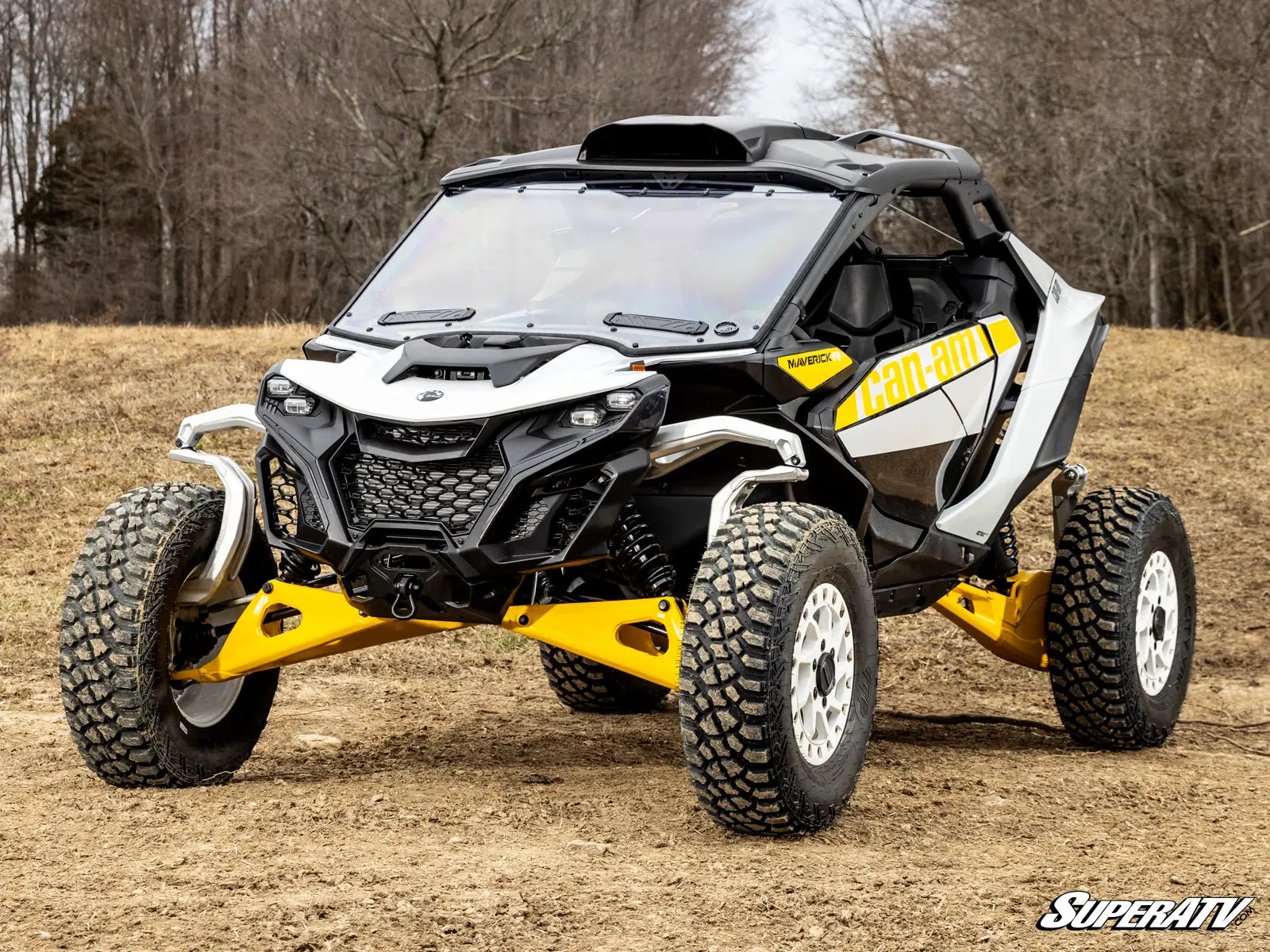 Can-Am Maverick R Scratch-Resistant Vented Full Windshield image 1