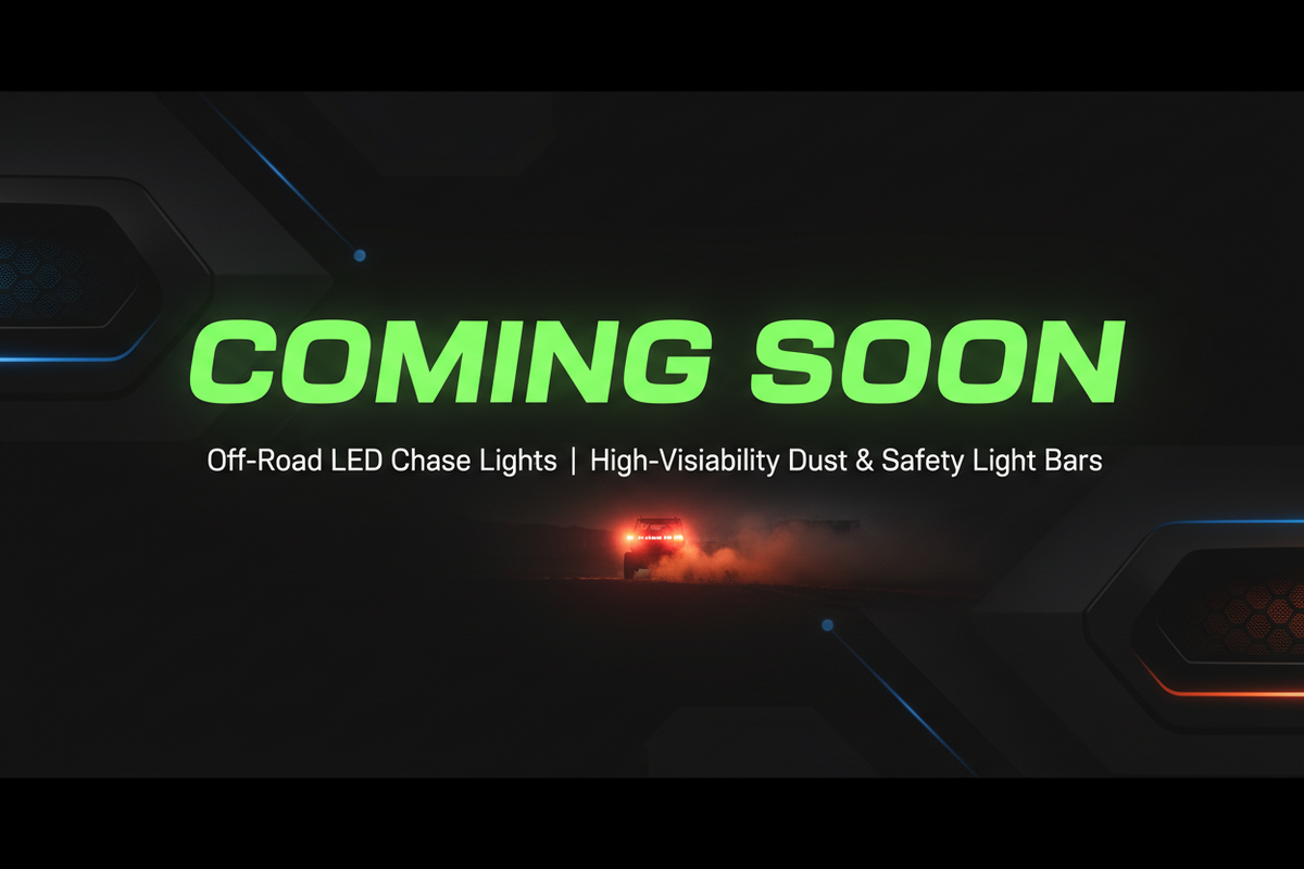 Off-Road LED Chase Lights | High-Visibility Dust & Safety Light Bars by Marshin Whips