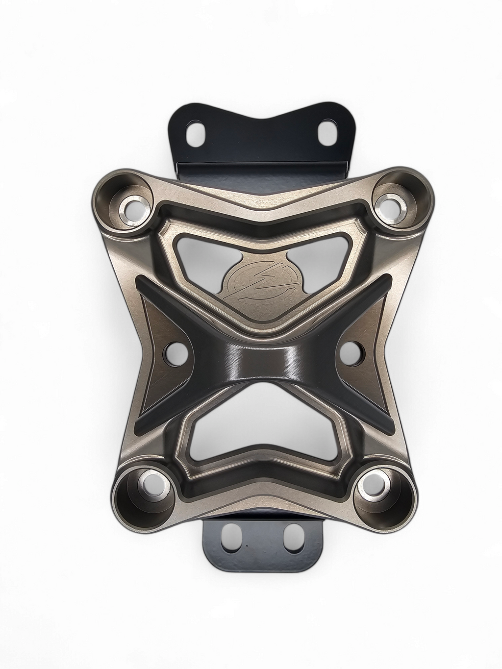2022 to Current Can Am X3 10 Bolt Radius Rod Plate with Pull Hook (Grey Metal) image 7