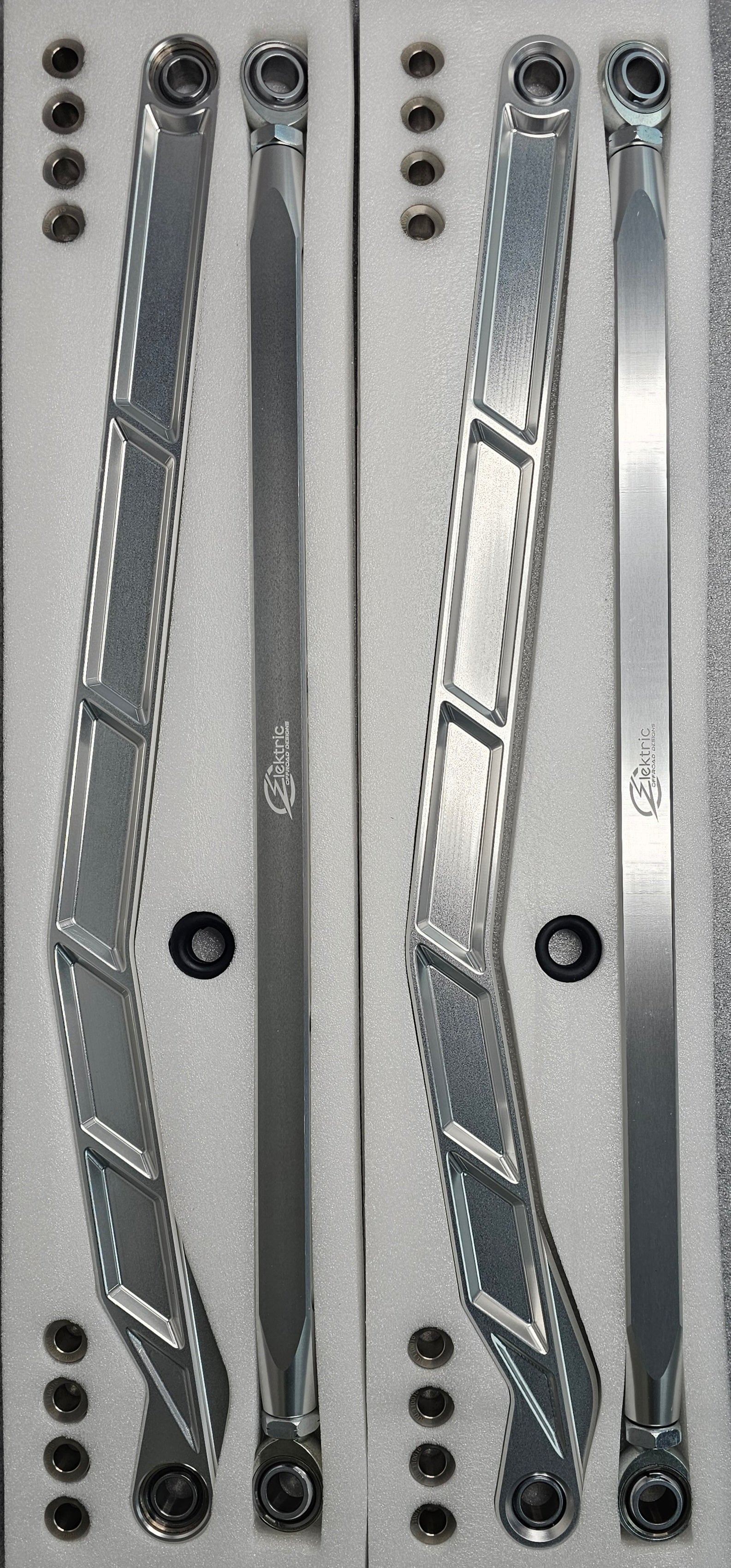 Polaris RZR Pro R, Pro S, Turbo R High Clearance Radius Rods in Clear Finish image 3