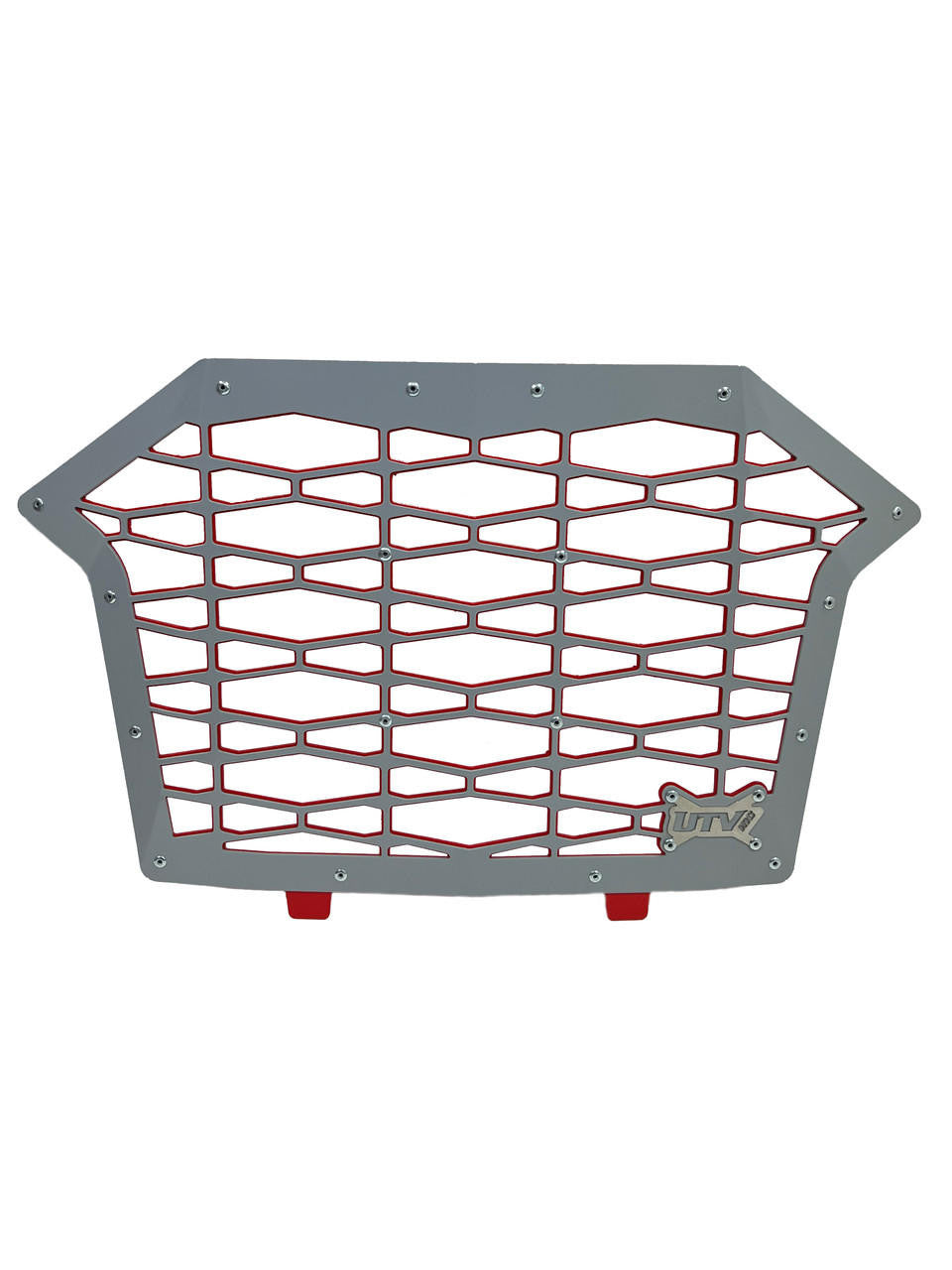 Utv Inc Pro R, Pro Xp & Turbo R 2 Pc Grill Ghost Grey/Red image 0