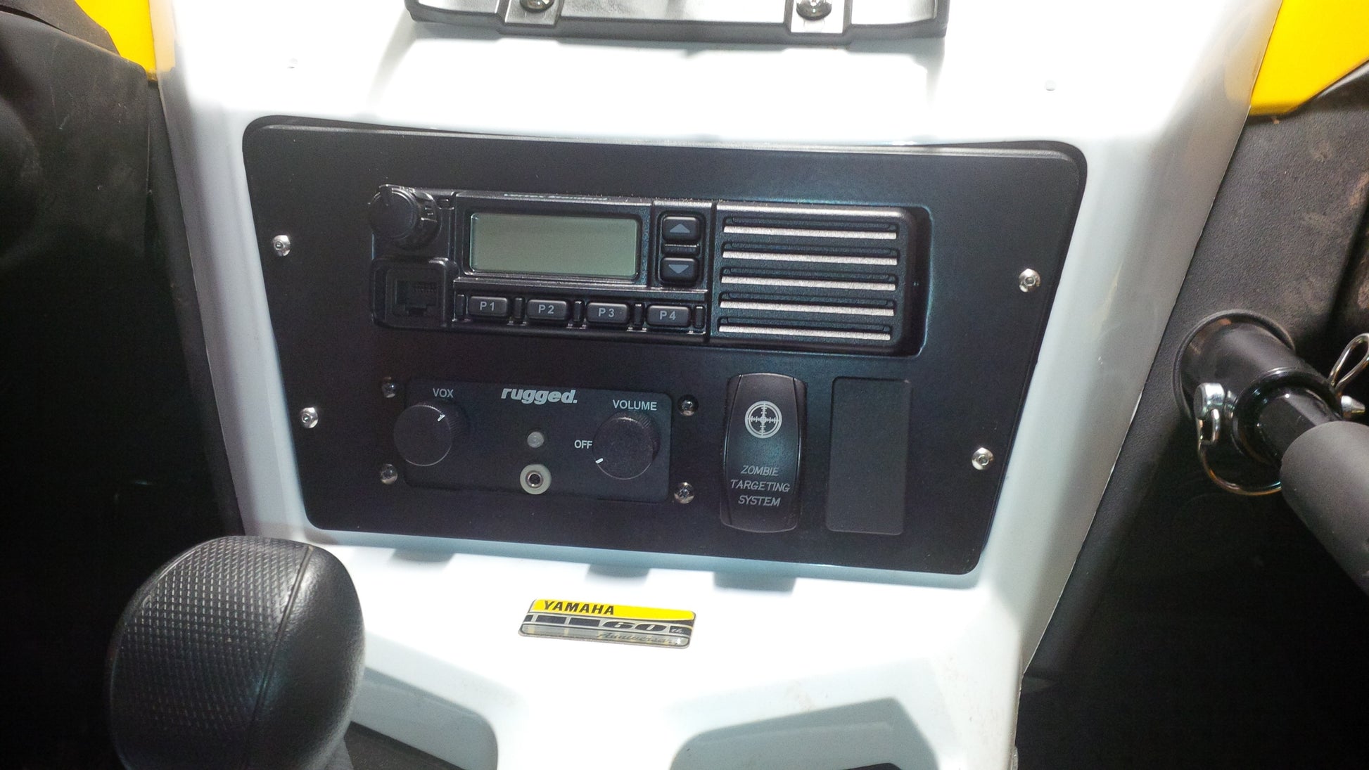 Utv Inc Yxz1000R Rugged Intercom And Two Way Radio Mount Dash Plate image 0