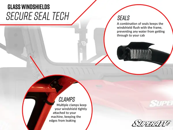 Can-Am Maverick X3 Glass Windshield By Superatv image 1