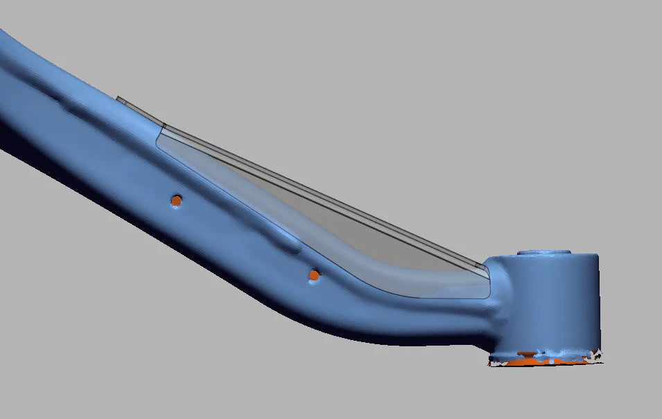 Can-Am Maverick R Lower Control Arm Bend-Guard Weld On Gusset image 2