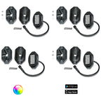 5150 Whips 187 Style Rock Lights W/ Control Harness image 0