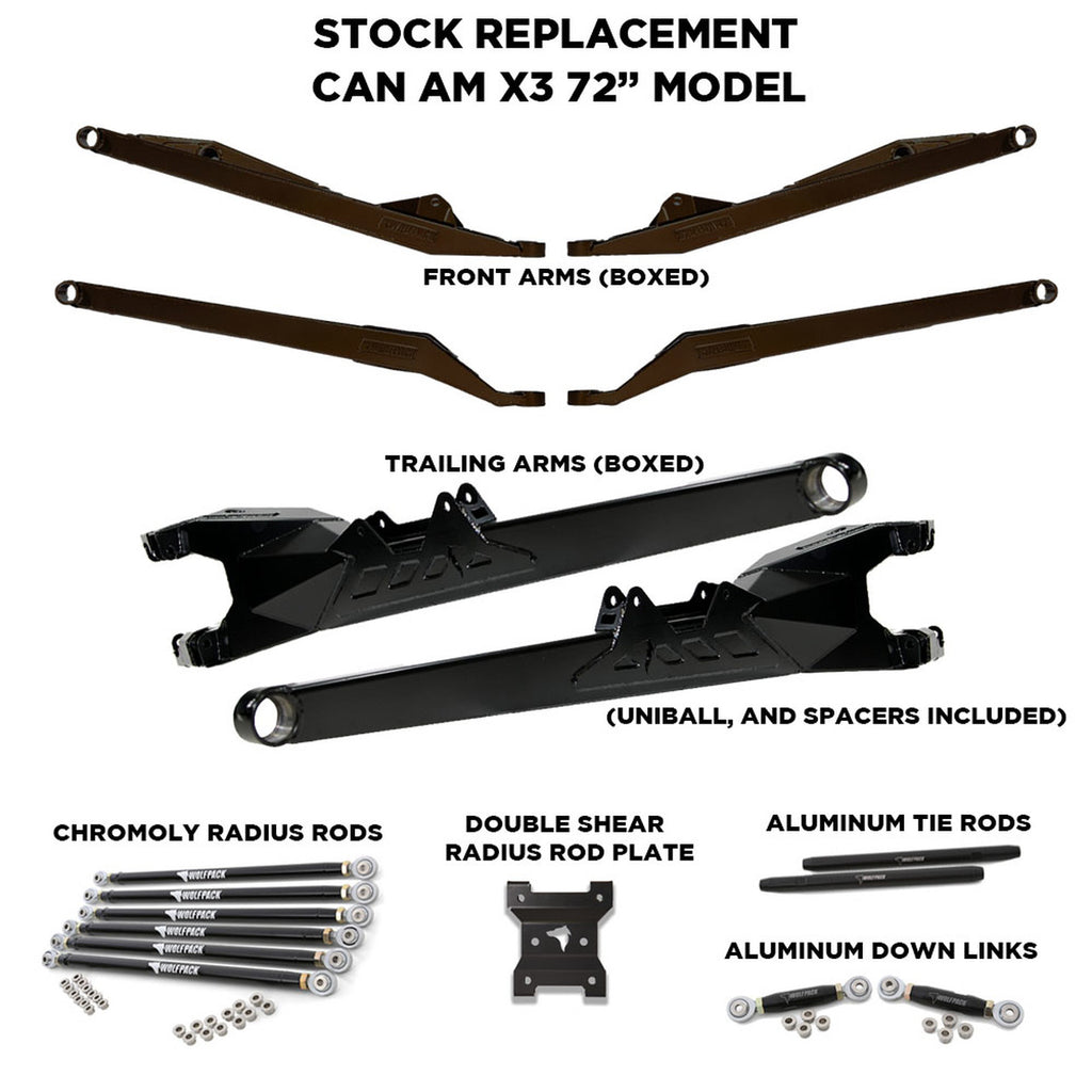Can-Am Maverick X3 72” Suspension Hd Bolt-On Kit - Utv Wolfpack image 0