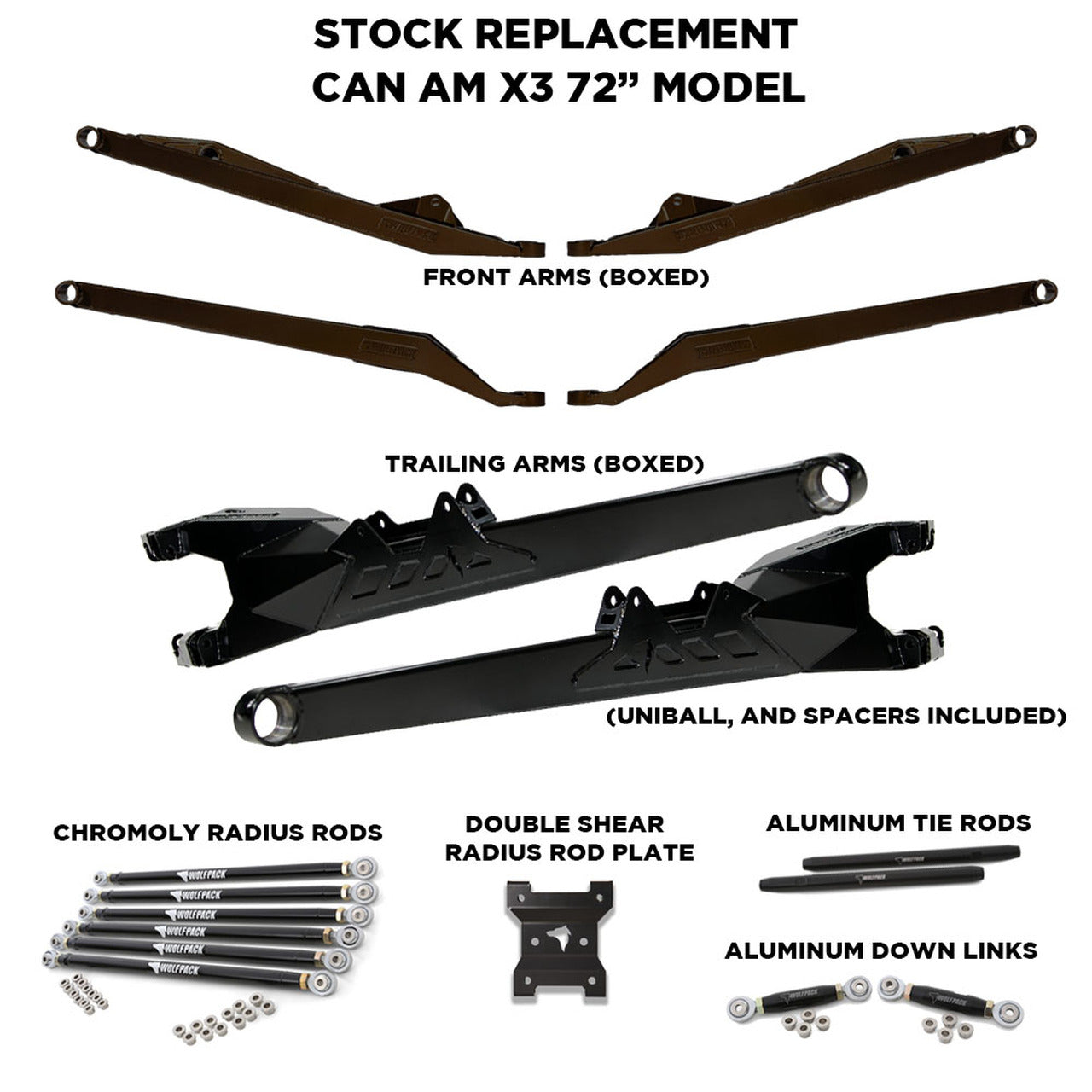 Can-Am Maverick X3 72” Suspension Hd Bolt-On Kit - Utv Wolfpack image 0