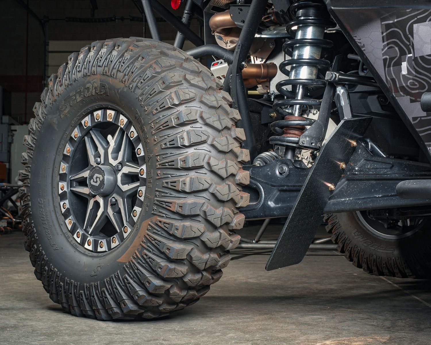Can Am X3 Rear Wheel Rock Guard Deflector Mud Flap Kit image 0