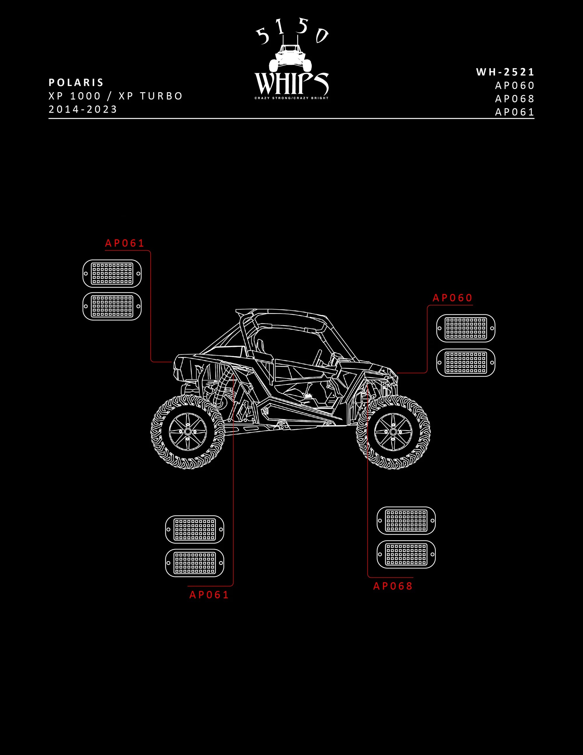 Rock Light 2.0 Bracket Kit RZR- 5150 image 0
