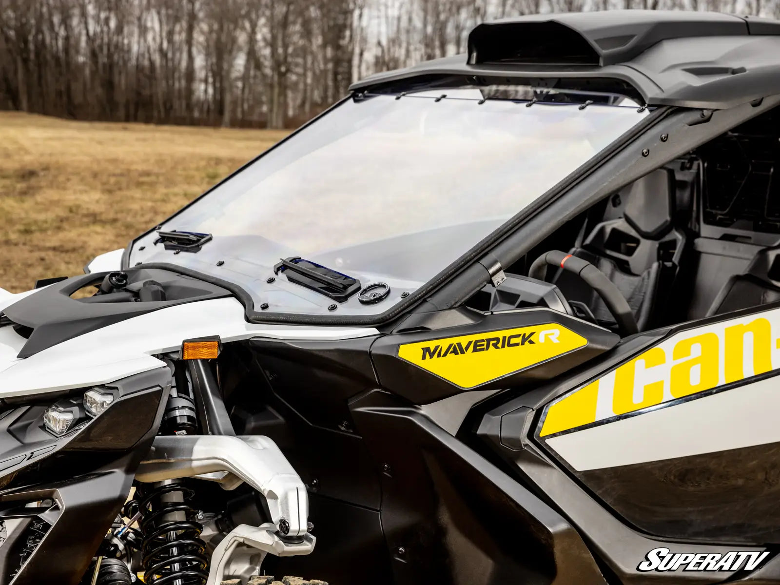 Can-Am Maverick R Scratch-Resistant Vented Full Windshield image 5