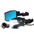 Off Road Side Mirror Pair With Sidewinder LED Pod Lights by GGLighting