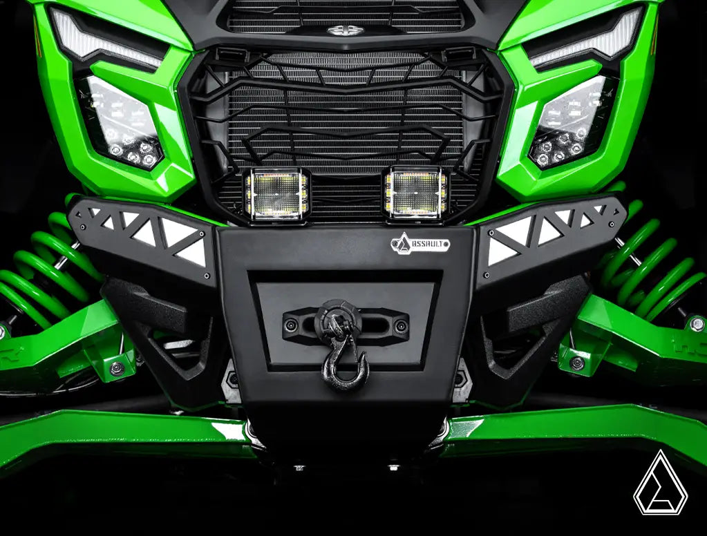 Assault Industries Kawasaki Teryx H2 Winch-Ready Aluminum Plate Front Bumper