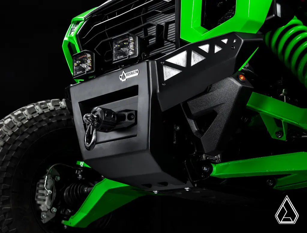 Assault Industries Kawasaki Teryx H2 Winch-Ready Aluminum Plate Front Bumper