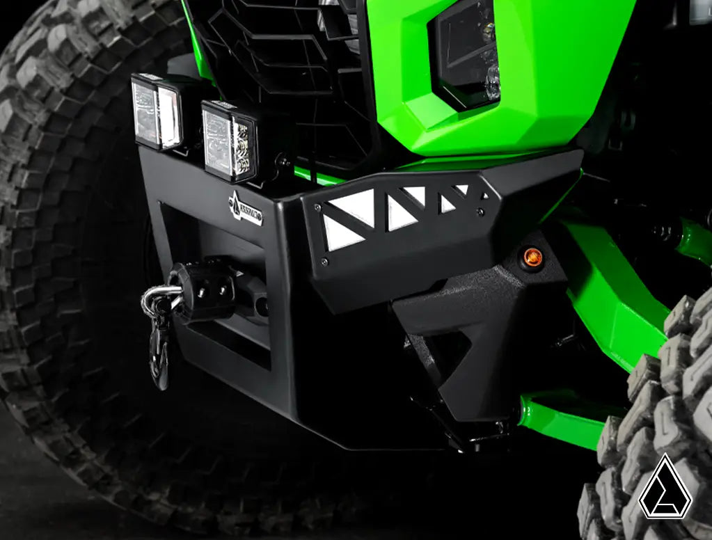 Assault Industries Kawasaki Teryx H2 Winch-Ready Aluminum Plate Front Bumper