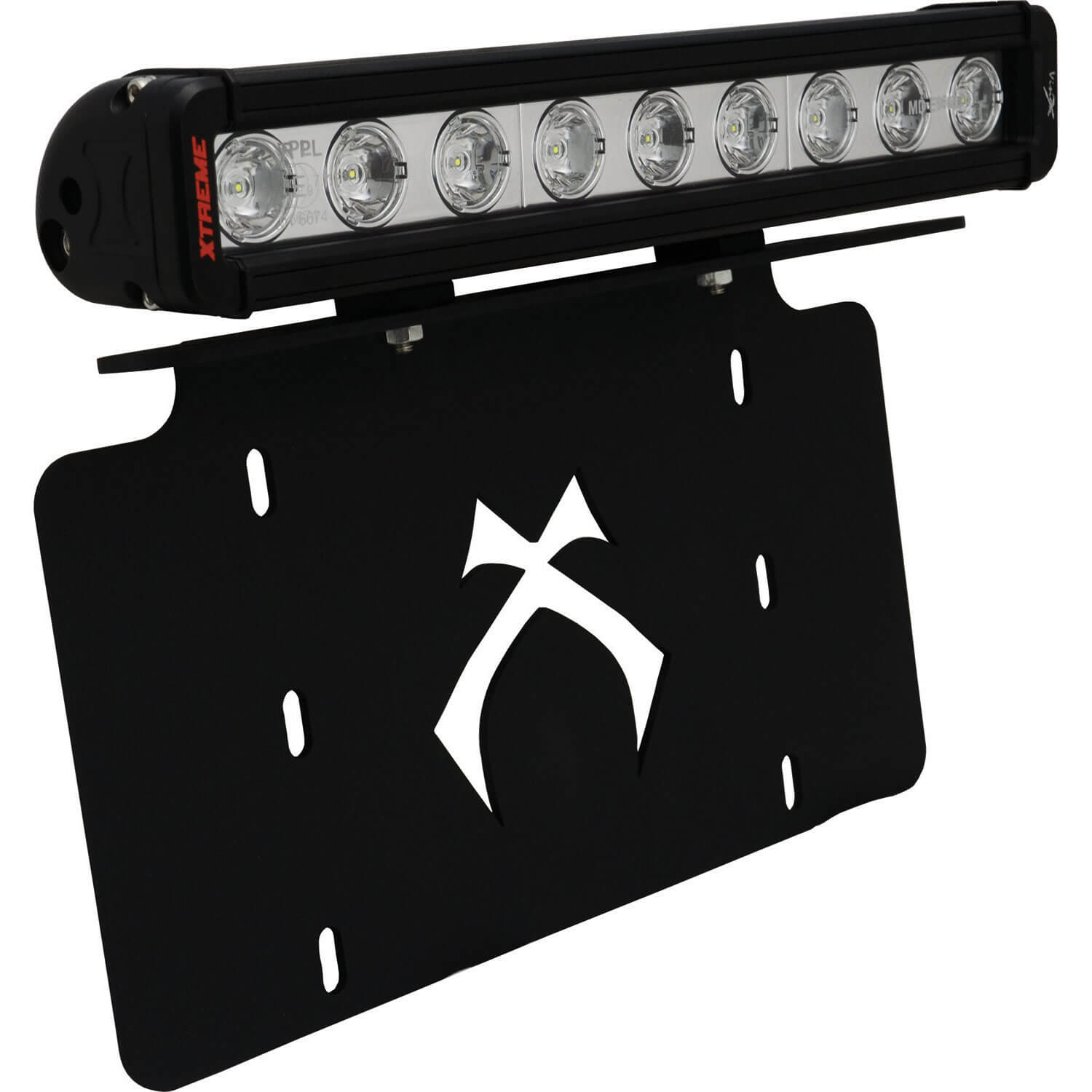 License Plate Bracket (with 12" Low Profile Extreme Light Bar)