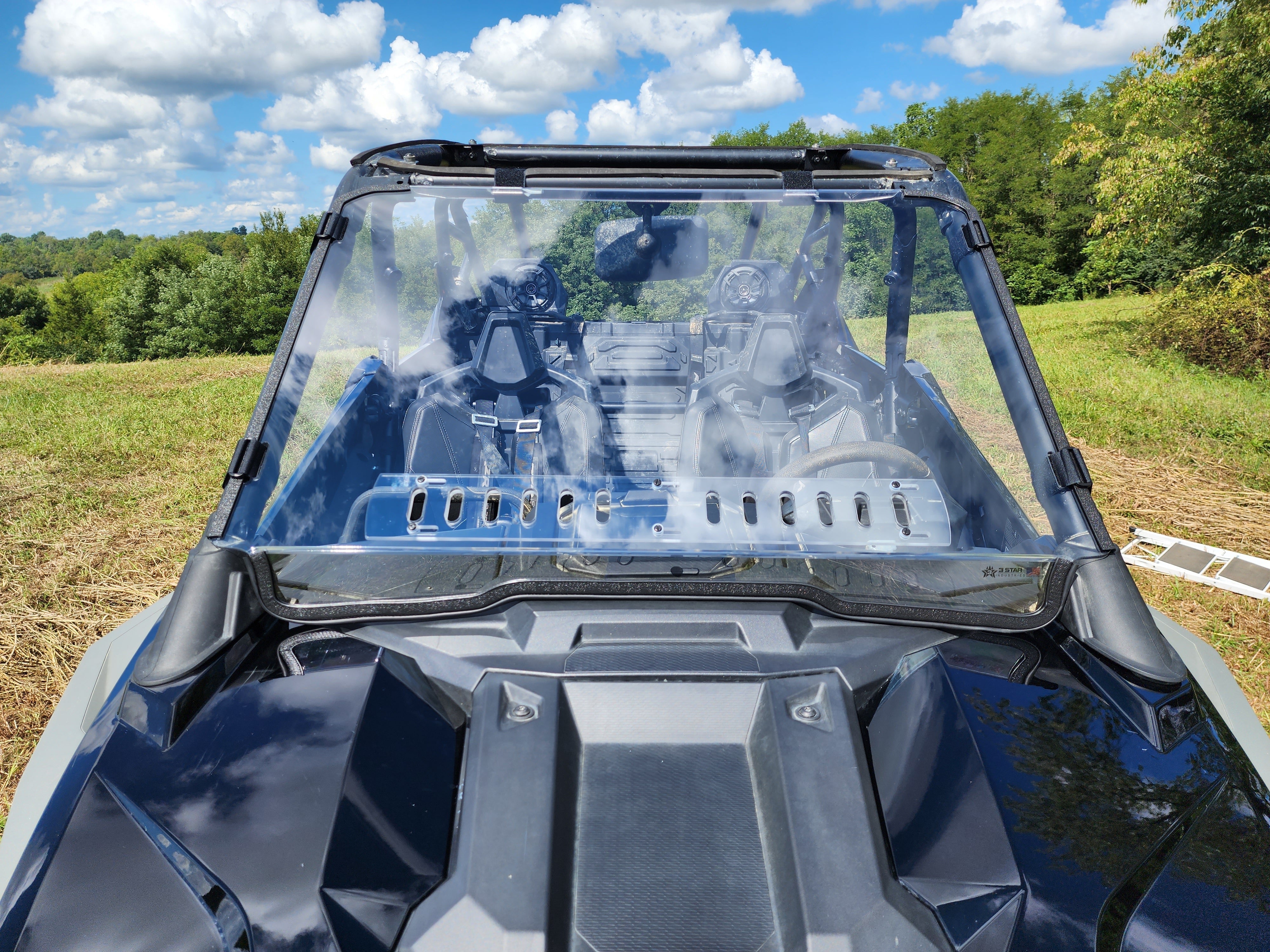 Polaris RZR 4-Seater - 1 Pc Scratch-Resistant Windshield w/Vent and Clamp Options main image 1