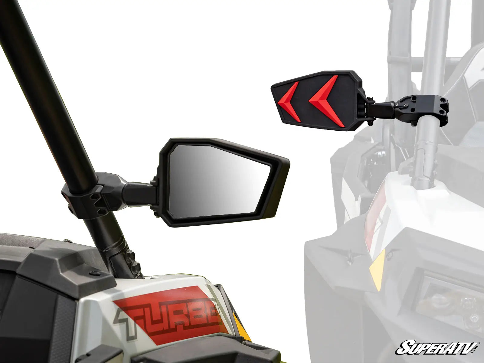 Polaris Seeker Side View Mirrors - 1.75 CAGE