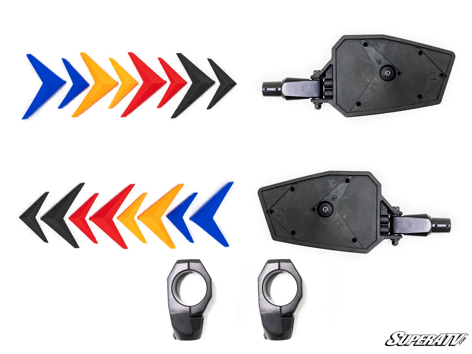 Polaris Seeker Side View Mirrors - 1.75 CAGE