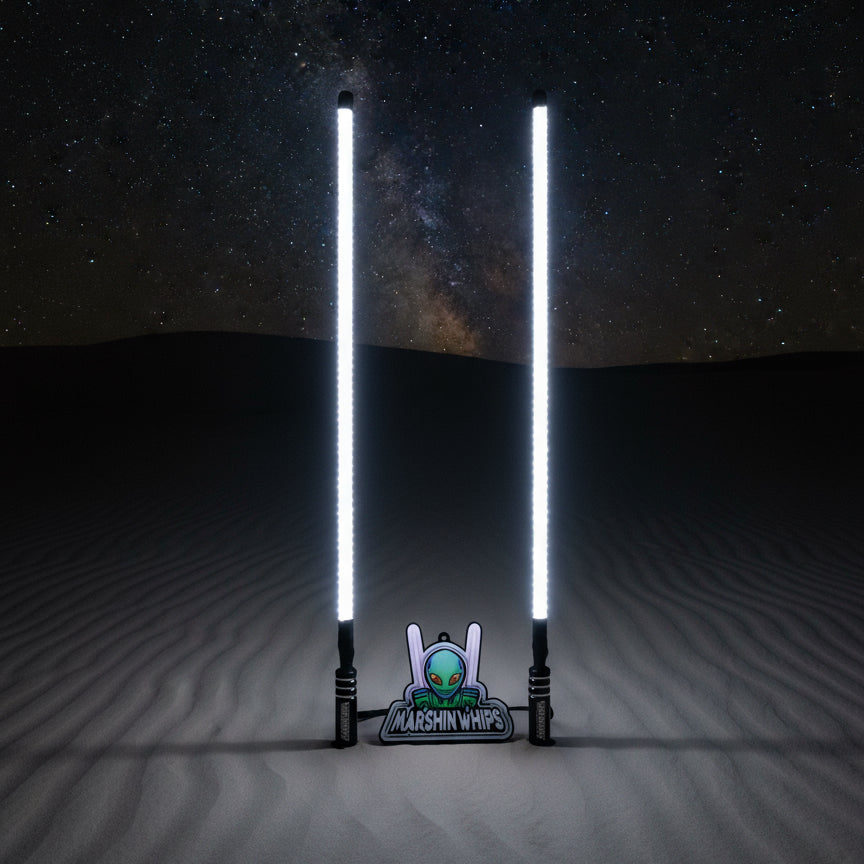 V2 Black Out LED Whip Set | Sleek Off-Road UTV Lights - view 2