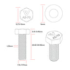 M8x25mm UTV Beadlock Hardware Kit Zinc