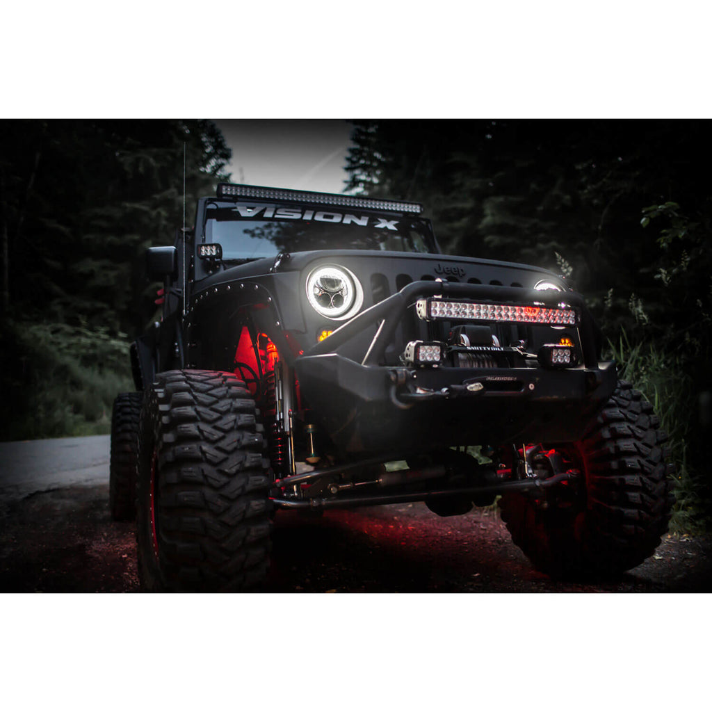 7" VX Series LED Headlight Kit - Black Chrome | White Halo