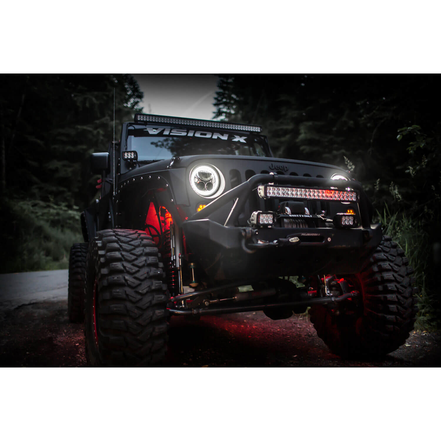 7" VX Series LED Headlight Kit - Black Chrome | White Halo