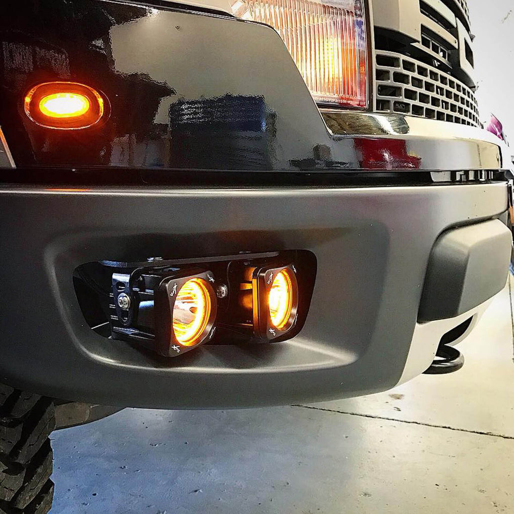 3" Optimus Square 15º Beam with Amber Halo LED Light Kit