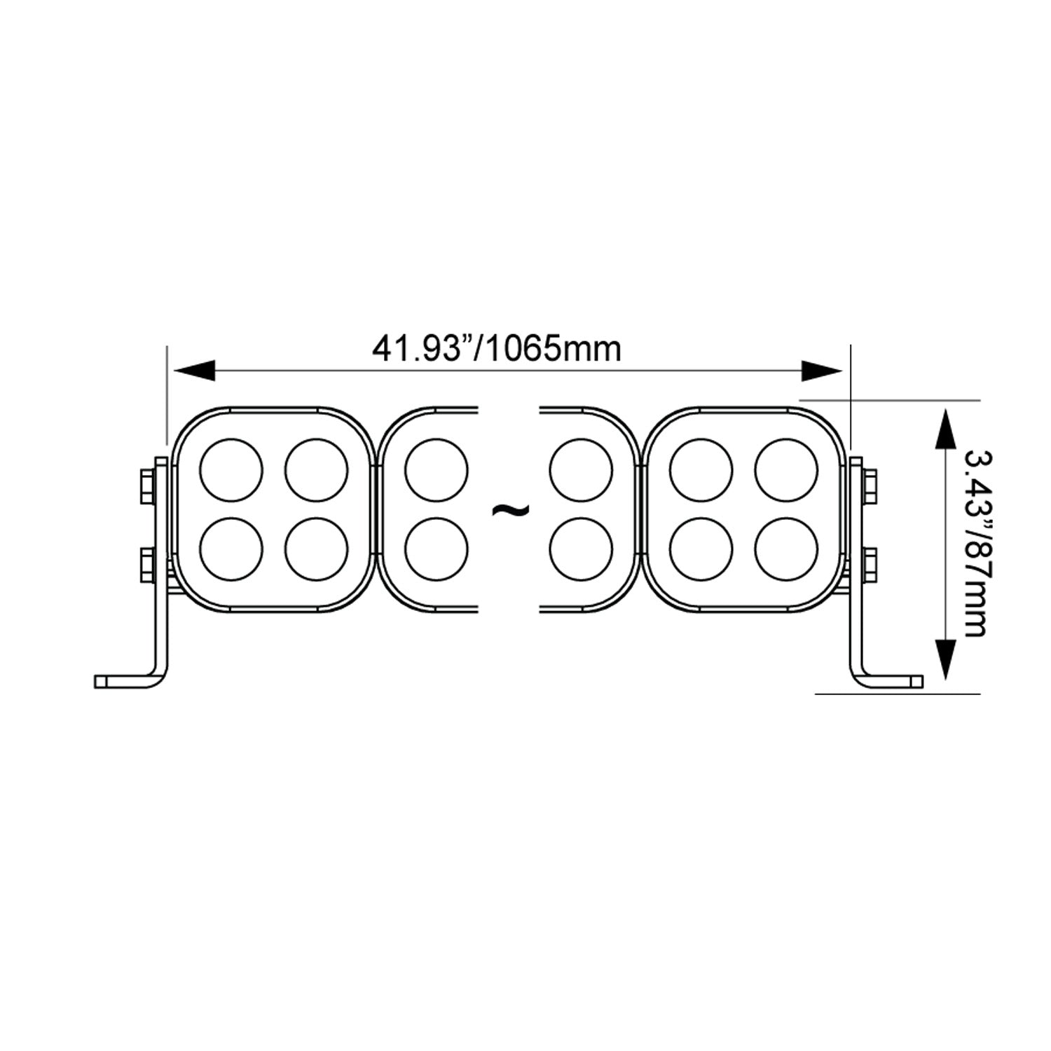 40" Curved Unite Modular LED Light Bar - Preconfigured